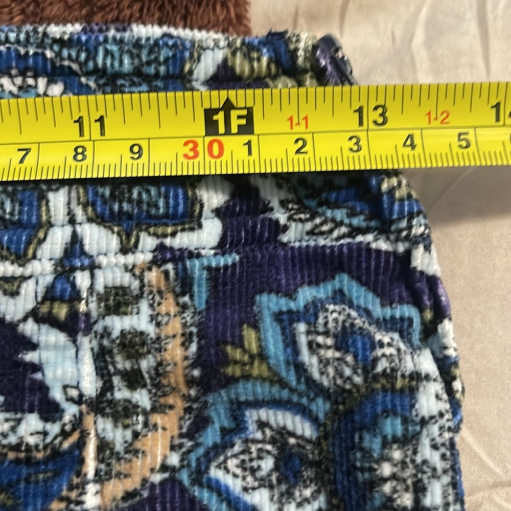 Cherokee Skirt Girls Size Medium Blue Multicolored Corduroy Paisley Print Mini - Picture 5 of 6